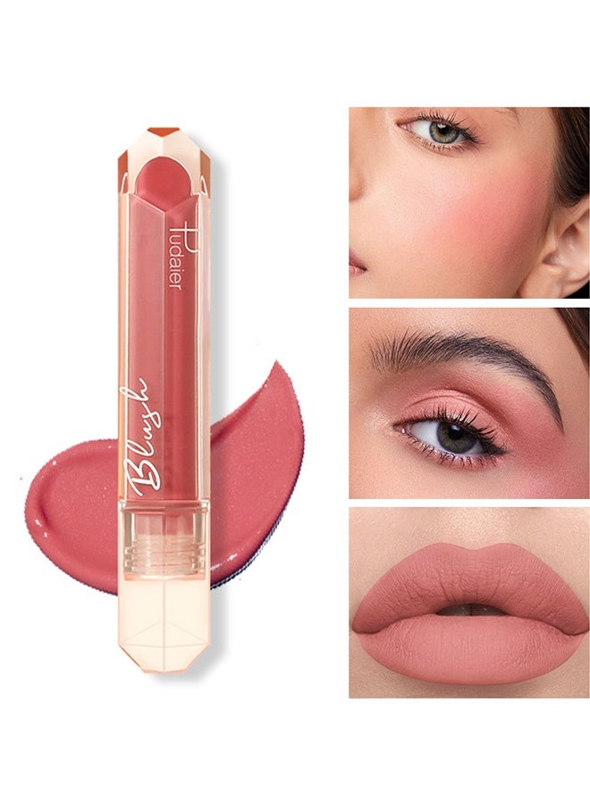 pudaier Liquid Blush, Long-lasting High-pigment Colors Velvet Cream for Cheeks, Natural Looking Makeup #O7 「CAMEO BROWN」 - Image 1