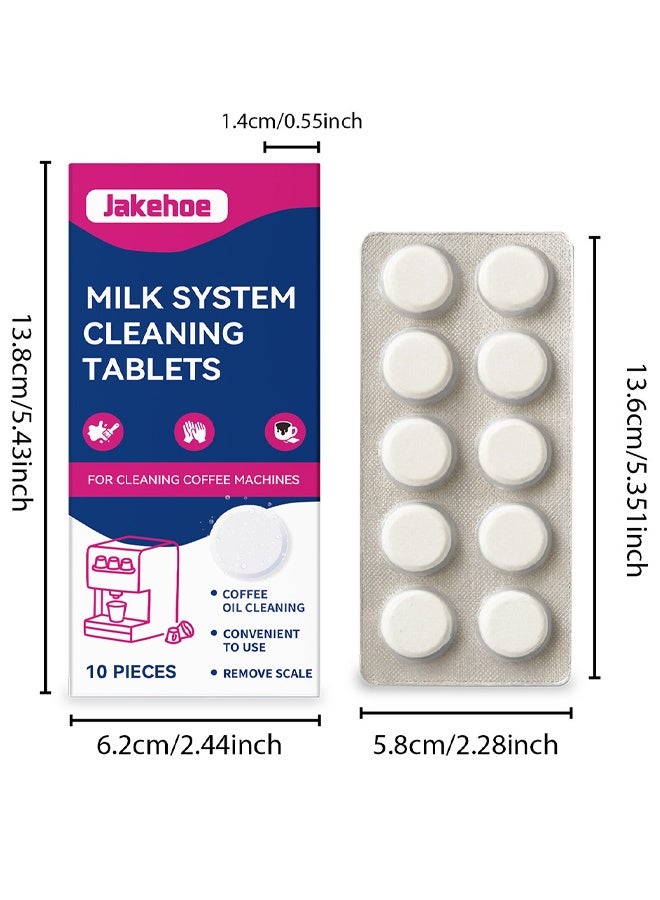 Jakehoe 10 Pack Milk System Cleaning Tablets for Automatic Coffee Machines - Compatible with Jura Automatic Coffee Machines - Includes Cleaning, Descaling Tablets, and Milk System Cleaner - Image 2