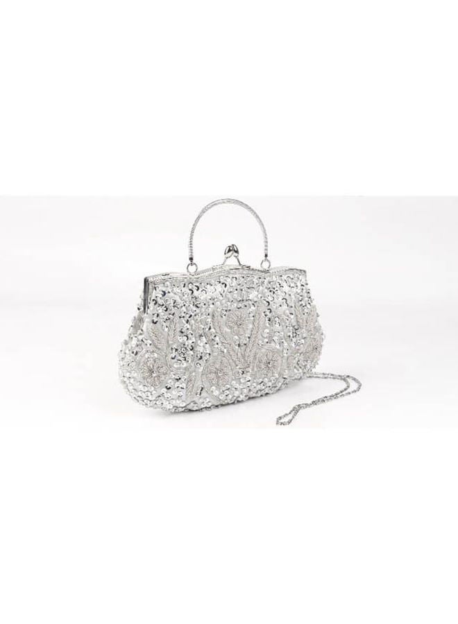 NIBEMINENT Vintage Handmade Clutch Bag Silver  - Image 2