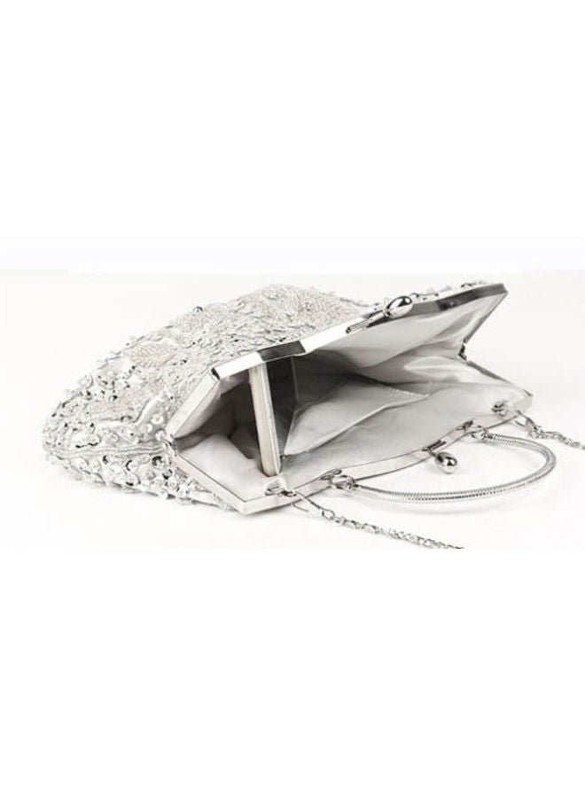 NIBEMINENT Vintage Handmade Clutch Bag Silver  - Image 3