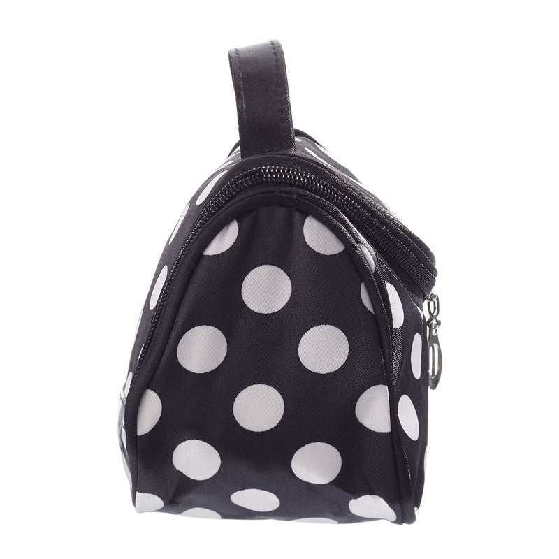 2pcs Fashion Women's Zipper Travel Cosmetic Makeup Bag Toiletry Bag Handbag Organizer (Black) - Image 3