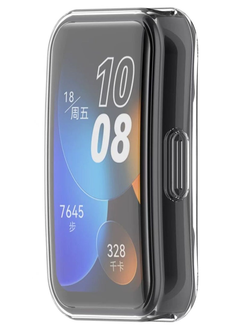 Generic Compatible With Huawei Band 8/Huawei Band 9 3D Fully Covered Tempered Glass Screen Scratch-resistant Watch TPU Protective Case With Screen Protector  - Image 3