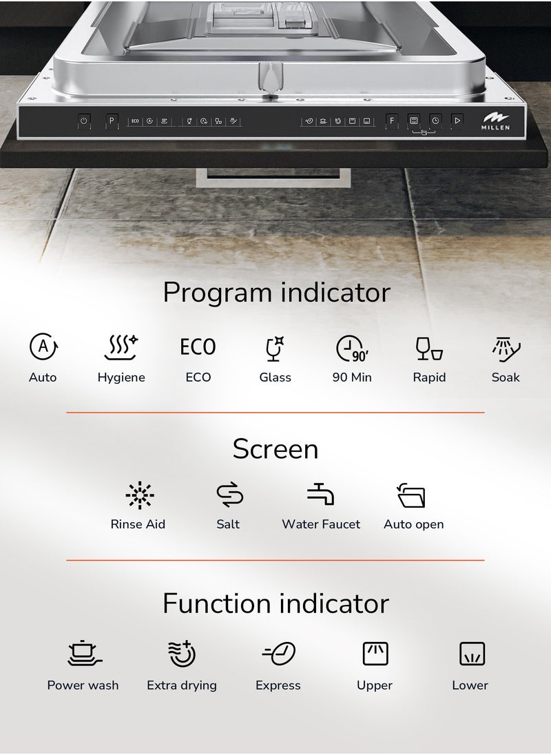 MILLEN - Built In Dishwasher 45cm, 7 programs - Image 1