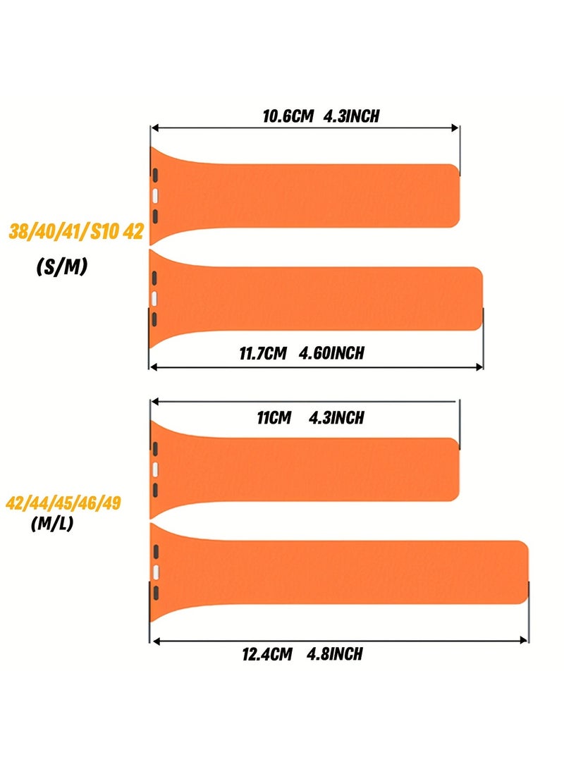 Magnetic Silicone Strap for Apple Watch 10/9/8/7/6/5/4/3 (42/44/45/46/49mm) - Breathable Unisex Sports Band for Spring/Summer | Couple Matching Design - Image 4