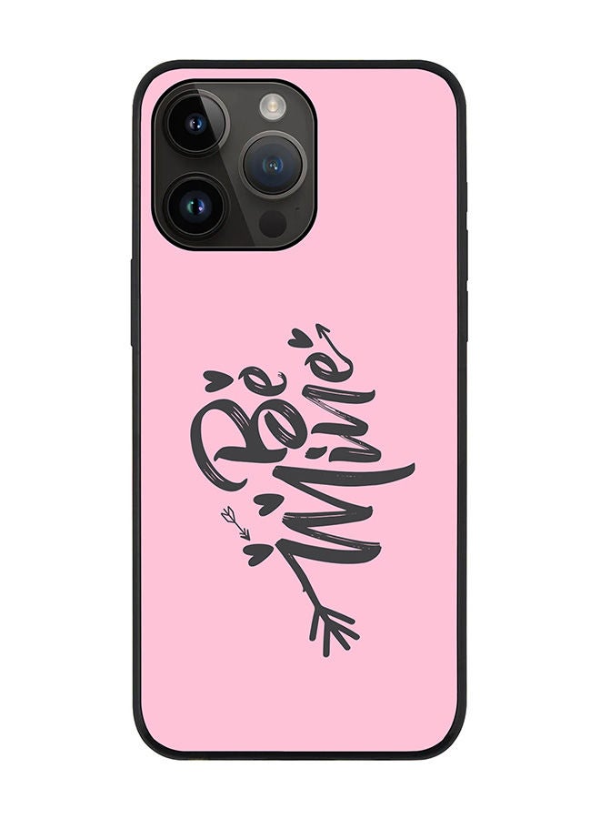 Stylizedd Rugged Black edge case for Apple iPhone 14 Pro Max Slim fit Soft Case Flexible Rubber Edges Anti Drop TPU Gel Thin Cover - Be Mine - Image 1