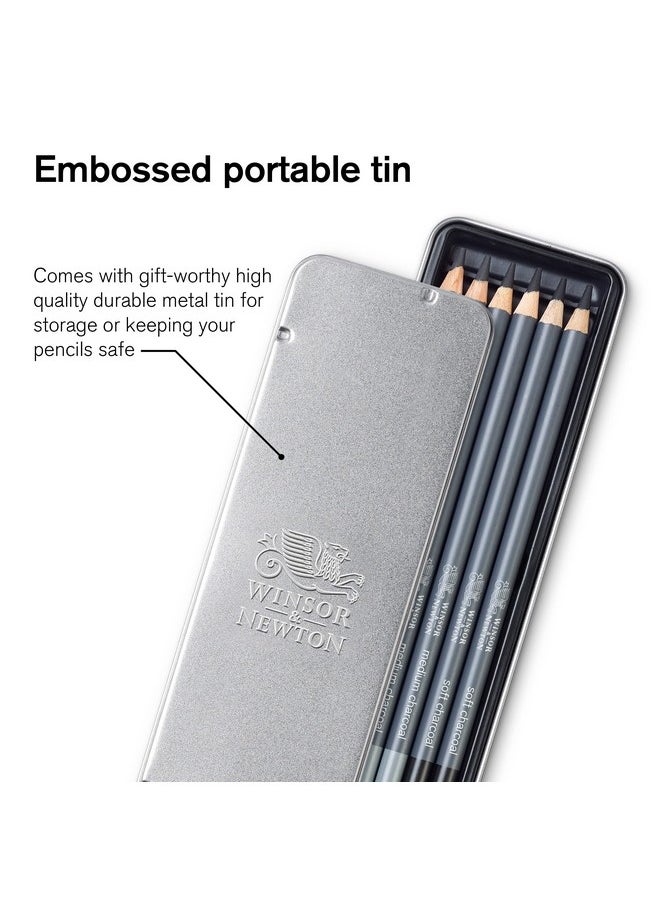 WINSOR & NEWTON Studio Collection 6 Count Charcoal Pencils  - Image 3
