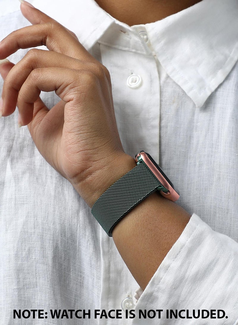 Haute Sauce Solid Casual Mesh Strap Alloy Apple Watch Strap | 42mm/44mm/45mm  - Image 2