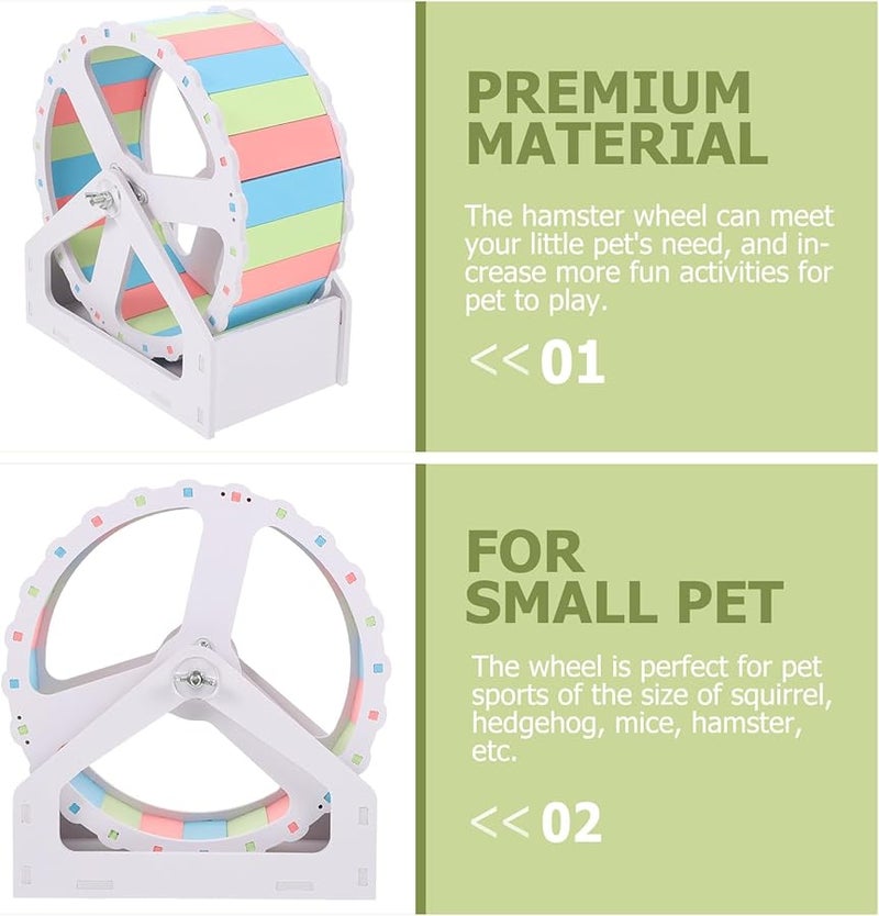 Large 21Cm Quiet Hamster Running Wheel Stand For Hedgehog Chinchilla Gerbil Exercise - Image 5