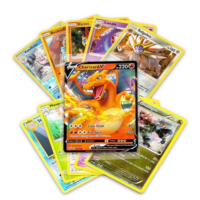 Pokemon 50+ Official Pokemon Cards Collection with 5 Foils in Any Combination and at Least 1 Rarity, GX, EX, FA, Tag Team, Or Secret Rare - Image 3
