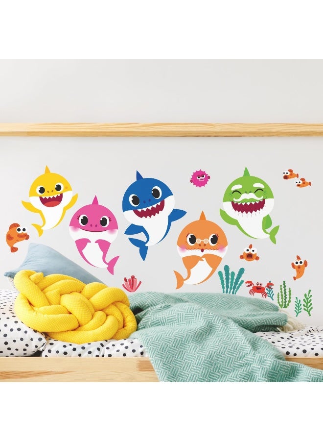 Roommates RMK4303SCS Baby Shark Peel And Stick Wall Decals - Image 3