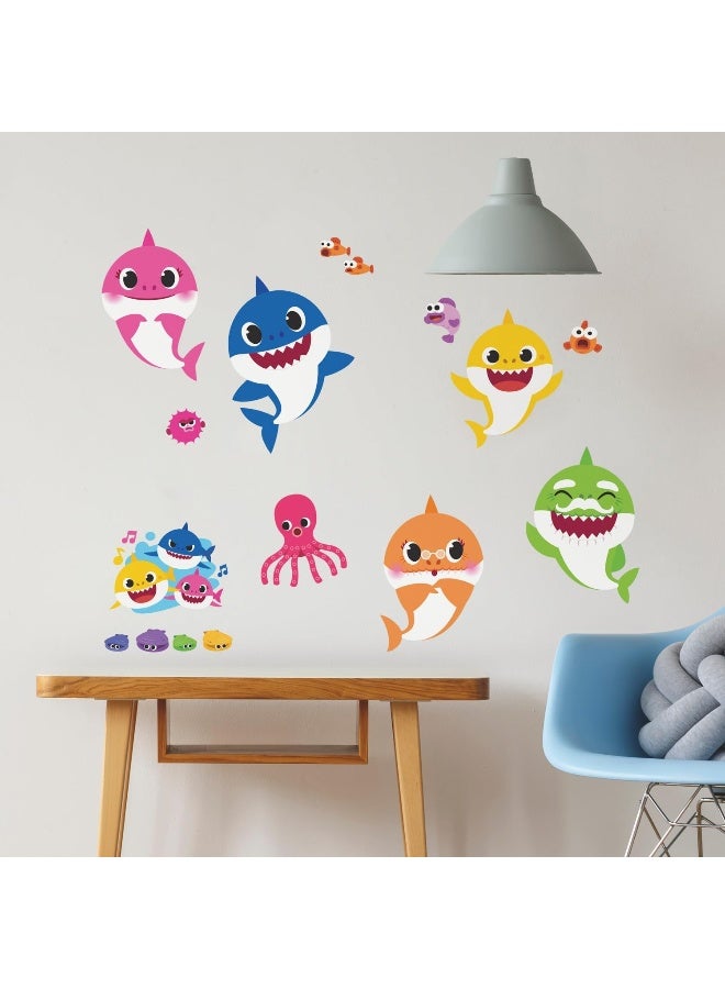 Roommates RMK4303SCS Baby Shark Peel And Stick Wall Decals - Image 2