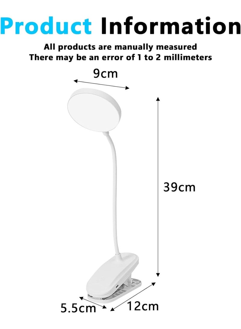 Rechargeable Flexible Clip LED Desk Lamp – 3 Brightness Levels, Clip Base and Mobile Holder - Image 3