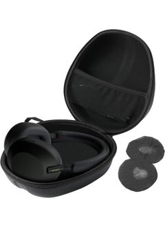 Procases Hard Shell Headphone Case For Sony Beats Philips Bose Jbl Maxell Panasonic Audio Technica Skullcandy And More Travel Carrying Bag With 2 Earpad Covers Black  - Image 1