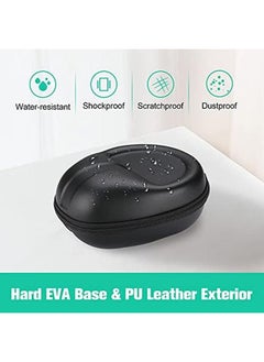 Procases Hard Shell Headphone Case For Sony Beats Philips Bose Jbl Maxell Panasonic Audio Technica Skullcandy And More Travel Carrying Bag With 2 Earpad Covers Black  - Image 3