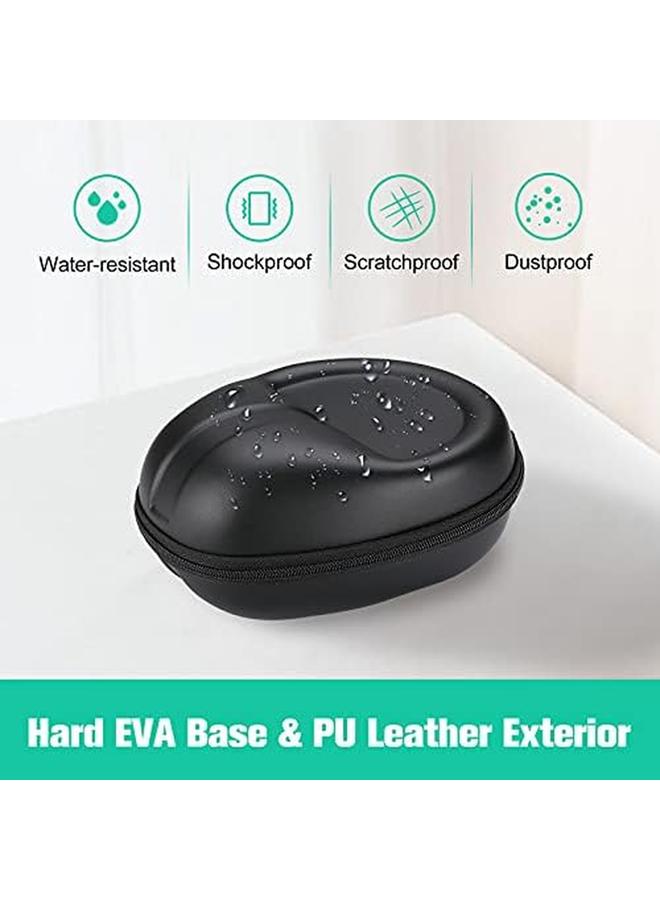 Procases Hard Shell Headphone Case For Sony Beats Philips Bose Jbl Maxell Panasonic Audio Technica Skullcandy And More Travel Carrying Bag With 2 Earpad Covers Black - Image 3