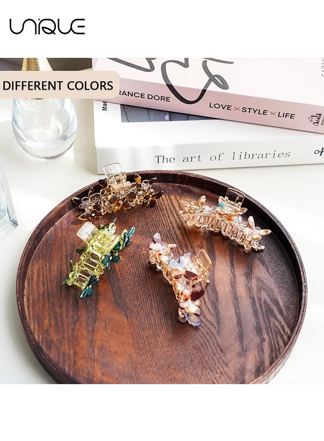 Unique 4 Pcs Claw Clips, Butterfly Claw Clips, Vintage PVC Hairpin Headwear, Beautiful Butterfly Hair Clips Hair Accessories for Girls and Women - Image 4