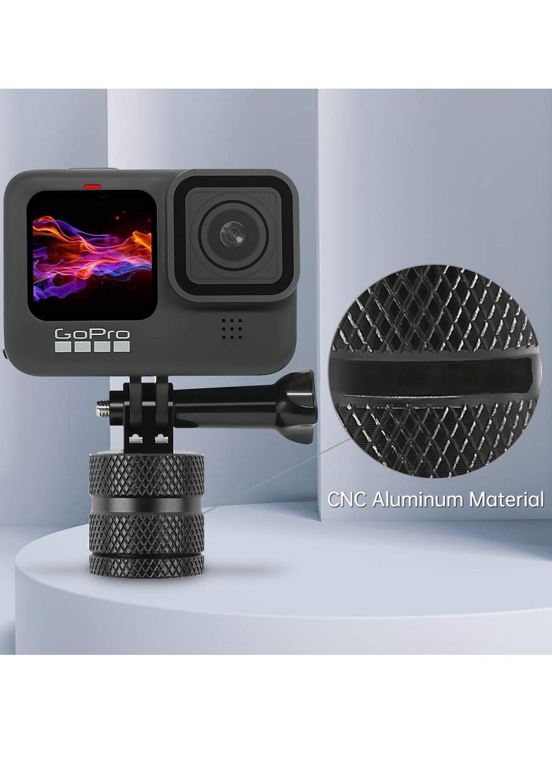 KASTWAVE 1/4 Inch Interface Camera Mount Phone Mount 360 Degree Swivel Tripod Mount Adapter Mounting Kit for Gopro Hero 9/8/7/6/5, Little Art 4k and Other Standard 1/4 Accessories  - Image 2