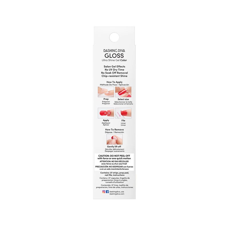 Dashing Diva White Canvas Gloss Nail Strips - Image 3