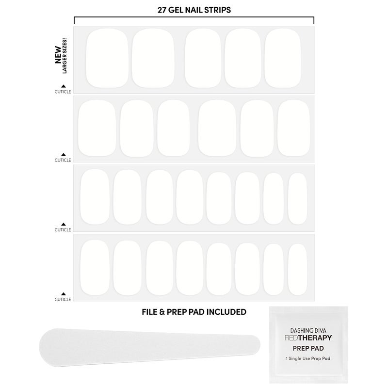 Dashing Diva White Canvas Gloss Nail Strips - Image 2