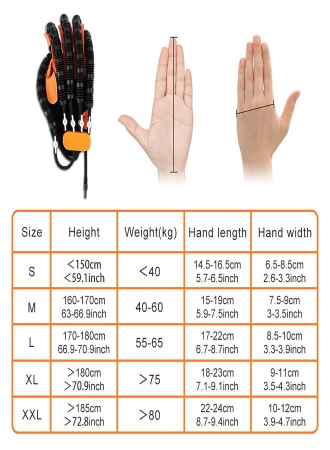 JBMBHC Rehabilitation Robot Gloves, Finger Exerciser for Stroke Recovery Hand Glove Equipment Hand Function Rehabilitation (Orange Left Hand L) - Image 2