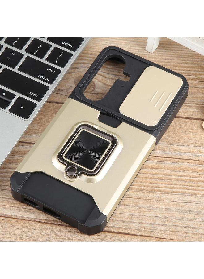 erorex Case For Samsung Galaxy S25+ 5G Camera Shield Card Slot PC Hybrid TPU Phone Case - Image 4