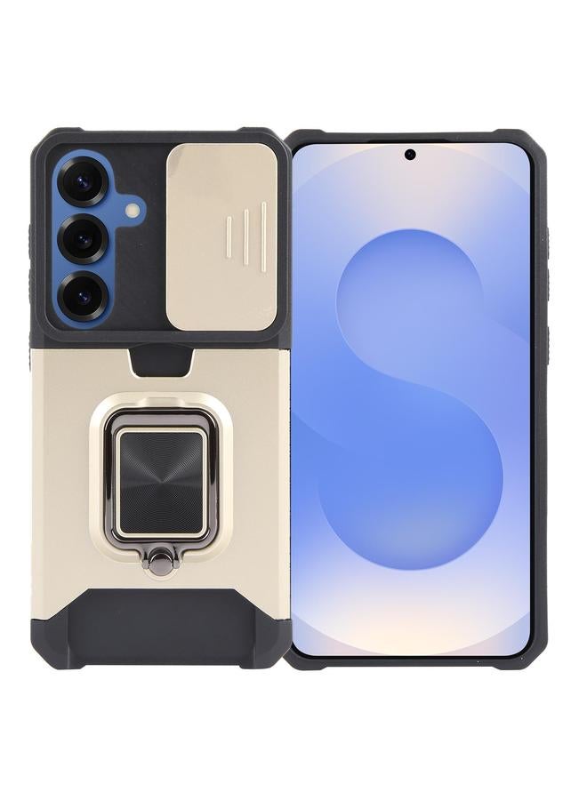 erorex Case For Samsung Galaxy S25+ 5G Camera Shield Card Slot PC Hybrid TPU Phone Case - Image 1