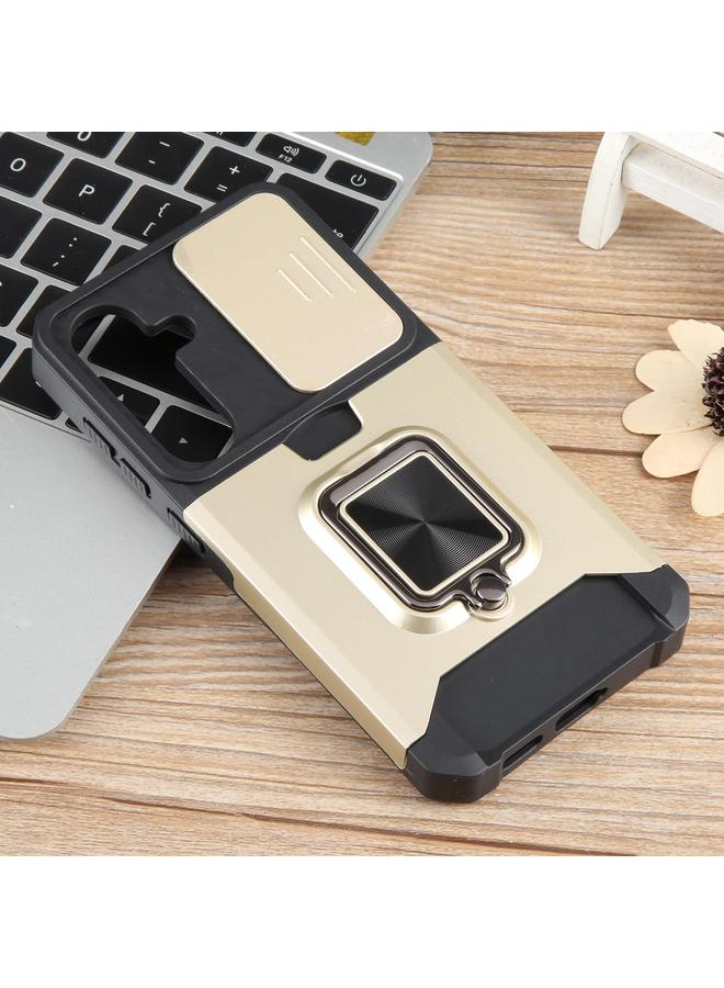 erorex Case For Samsung Galaxy S25+ 5G Camera Shield Card Slot PC Hybrid TPU Phone Case - Image 2