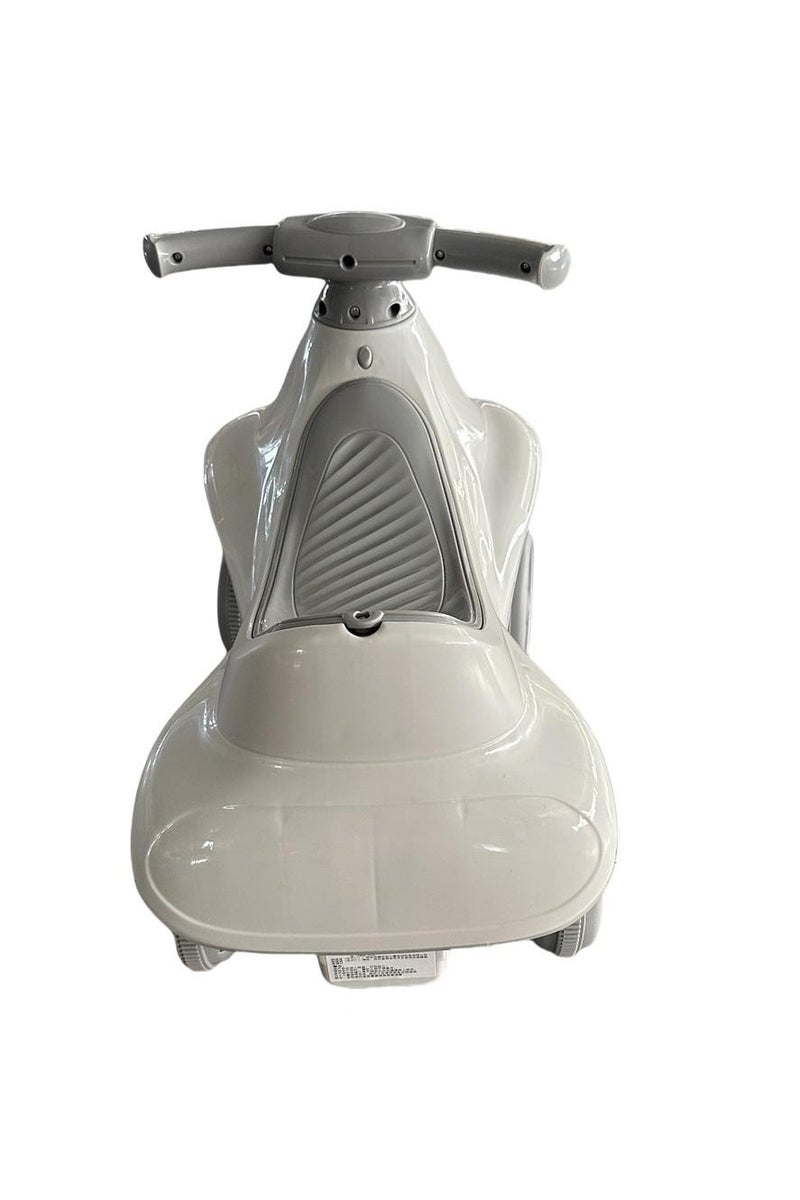 دراجة أطفال قابلة للركوب، دراجة أطفال مزودة بإضاءة وموسيقى للأطفال الصغار من عمر سنة فما فوق، للأولاد والبنات، دراجة توازن رباعية العجلات للاستخدام الداخلي والخارجي - رمادي - Image 4