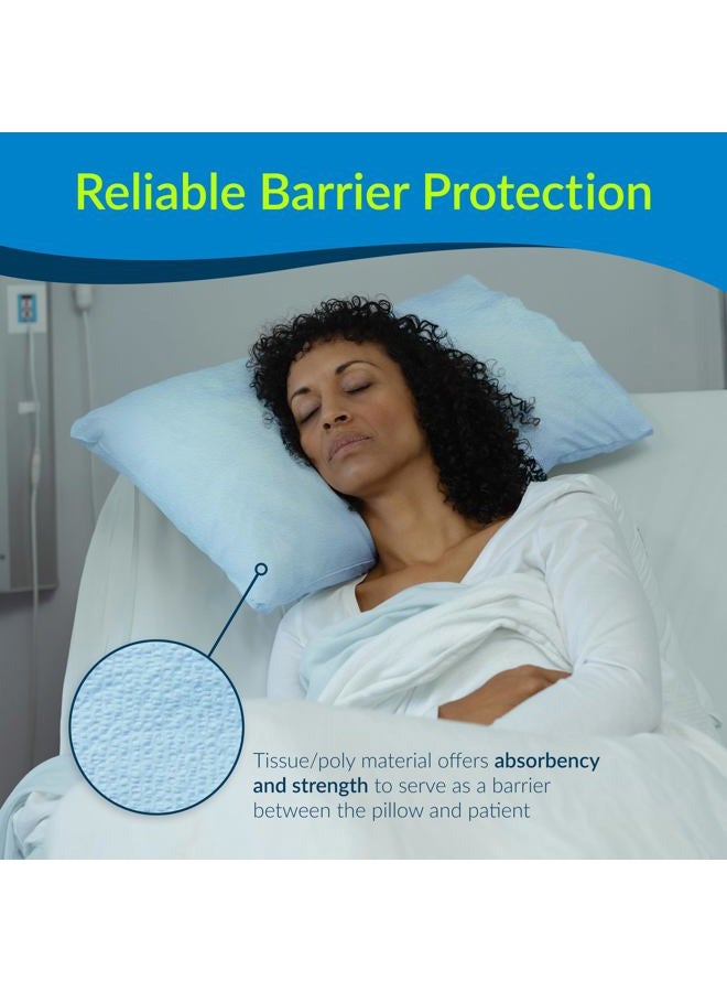 Tidi Avalon Papers 703 Single-Use Pillowcase, Tissue/Poly, 21'' x 30'', Blue (Pack of 100) - Image 5