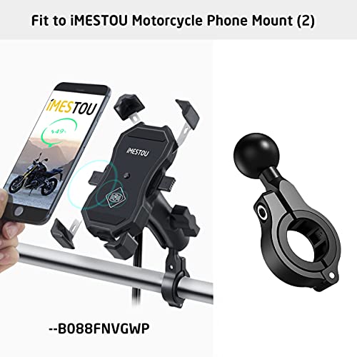 iMESTOU Aluminium 1" Ball Mount Adapter, iMESOTU Ball Base Fits to Handlebar Diameter 0.86"-1"-1.26" or Rear-View Mirror Pole Compatible with Ram Phone Mounts with 1 Inch Ball Sockets - Image 5