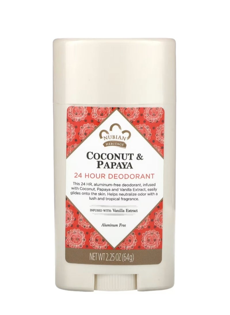 24 Hour Deodorant Coconut & Papaya 2.25 oz (64 g) - pzsku/Z3D07B99FB49B942C81BCZ/45/_/1736936754/a70fae14-85a7-4acb-b028-c3ba35a81635