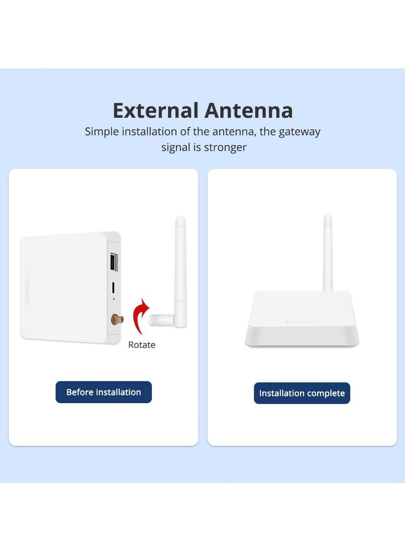 ZigBee Hub/Wired Gateway, Zigbee Hub Intelligent Linkage Smart Devices Alexa Voice Control, Wired Smart Home Automation Hub Zigbee Gateway, Work with Tuya ZigBee Smart Device - Image 5
