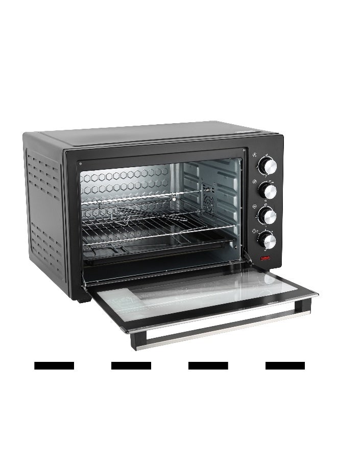 KRYPTON 80 L Electric Oven with Rotisserie and Convection Function | 100 to 250-degree Non Step Temperature Control, 4-Setting Heating Switch perfect for Baking Cakes, Cookies, Bread, etc Heat Resistant Tempered Glass Window | Years Warranty 75 L 2800 W KNO6355 Black - Image 5