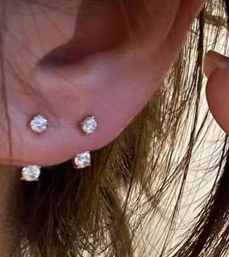 QWALIT Silver 18g Horseshoe Nose Ring Double Stud Gem Horse Shoe Nose Ring Hoop for Women Surgical Steel U Shape Half Earring Tragus Earring Hoops Lip Helix Piercing Jewelry Septum Rings 7mm 8mm - Image 5