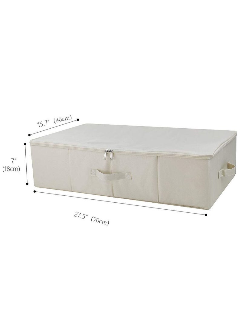 Under the Bed Storage Box with Zippered Lid Removable Cardboad Comforter Storage Box Dust proof Storage Basket for duvets - Image 2