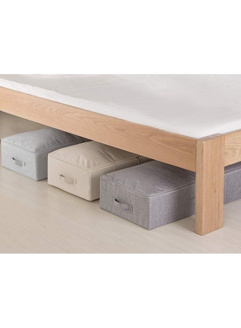 Under the Bed Storage Box with Zippered Lid Removable Cardboad Comforter Storage Box Dust proof Storage Basket for duvets - Image 5