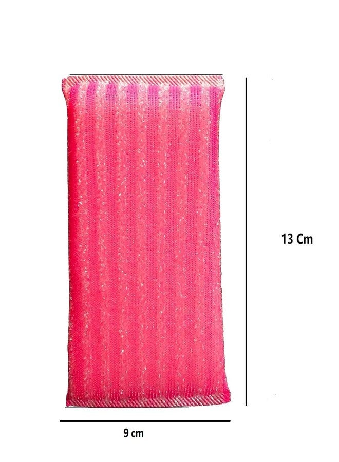 Kitchwish Multipurpose Nylon Sponge Scrubber Pad - Soft & Absorbent Dishwash Scrub for Glassware, Non-Stick & Delicate Utensils (Pack of 6) - Image 3