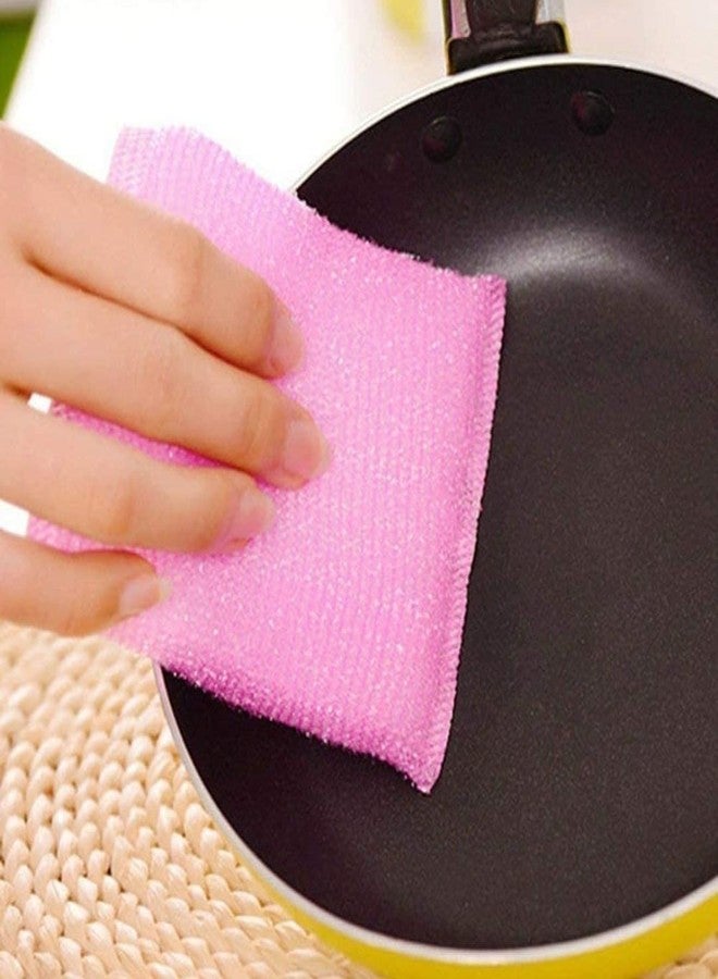 Kitchwish Multipurpose Nylon Sponge Scrubber Pad - Soft & Absorbent Dishwash Scrub for Glassware, Non-Stick & Delicate Utensils (Pack of 6) - Image 2