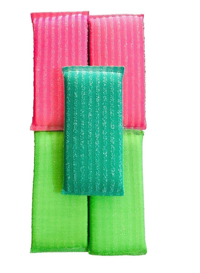 Kitchwish Multipurpose Nylon Sponge Scrubber Pad - Soft & Absorbent Dishwash Scrub for Glassware, Non-Stick & Delicate Utensils (Pack of 6) - Image 4