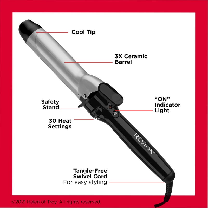 Revlon Perfect Heat Triple Ceramic Curling Iron | For Silky Smooth Loose Curls (1-1/2 in) - Image 4