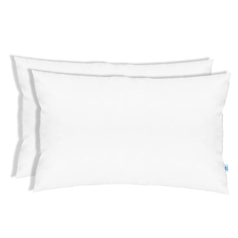 SWEETSAGA Soft Pillow for Sleeping with Microfiber Filled for Your Sweet Bed Pillows Set 2 White Vacuum Packed 16 x 24 Inch Good Night Pillow