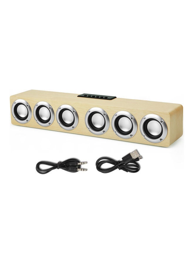 NIBEMINENT M1 Wooden Desk Speaker BT HiFi Music Player V9472Y_P Yellow  - Image 1