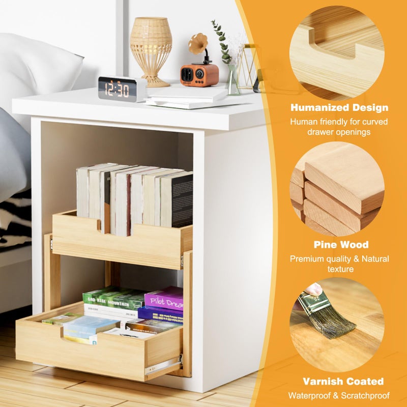 Gsskny Pull Out Cabinet Organizer, 26''WÃ—21''D Sliding Drawers for Cabinets, 2 Tier Soft Close Slide Out Wooden Pull out Drawers, Base Cabinet Organization for Kitchen, Pantry, Bathroom - Image 4
