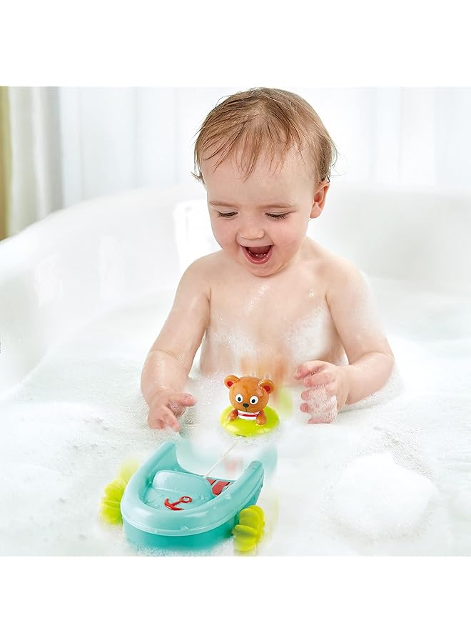 Hape Tubing Pull Back Boat Moving Bath Speedboat Toy For Toddlers 18 Months And Up - Image 4