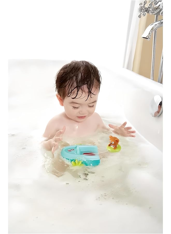 Hape Tubing Pull Back Boat Moving Bath Speedboat Toy For Toddlers 18 Months And Up - Image 5