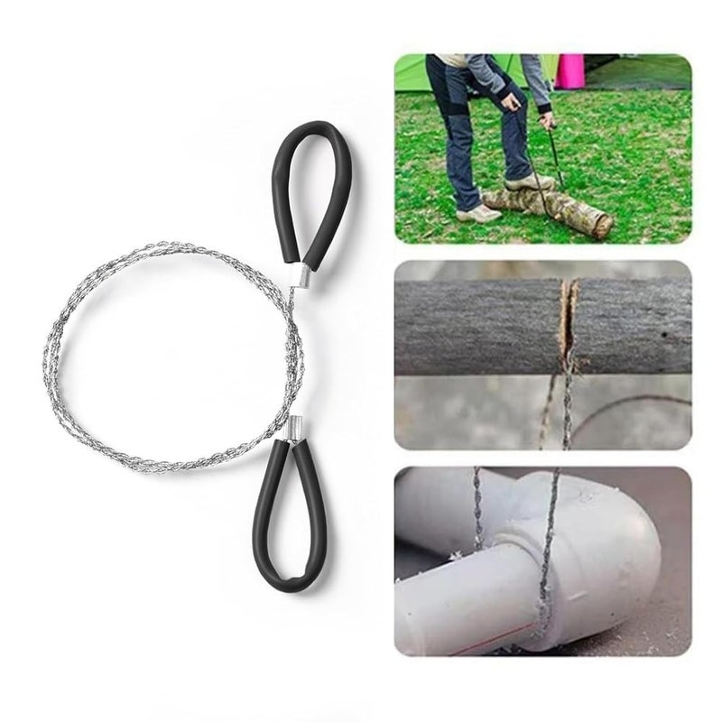 6Pcs Stainless Steel Wire Saw Set for Emergency Survival PVC Pipe Cutting - Image 5