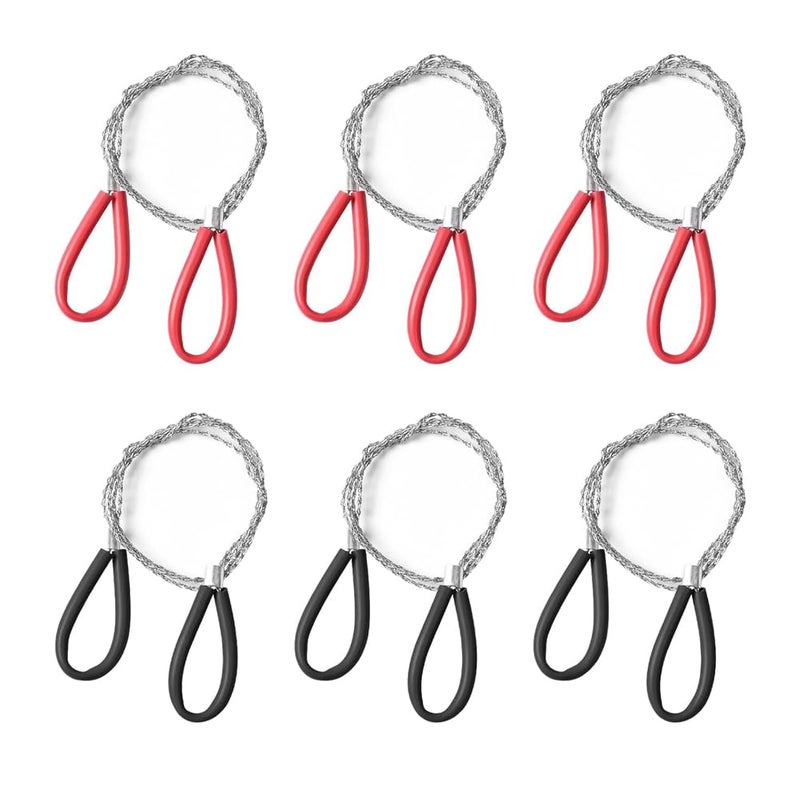 6Pcs Stainless Steel Wire Saw Set for Emergency Survival PVC Pipe Cutting - Image 2