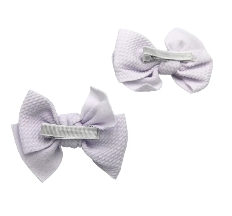 D'Daniela Dana Glasses and Bow Barrette Clip Set For Babies and Girls - White
