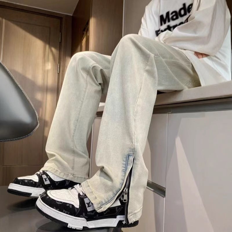 Unisex Classic Denim Jeans Loose Fit Daily Outdoor Wear - Image 1