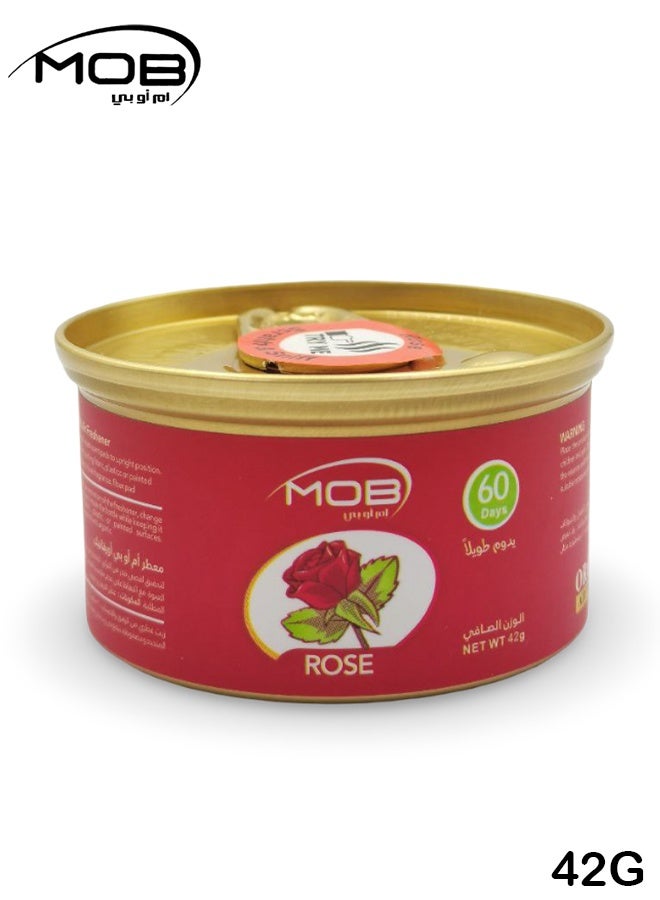 موب معطر جو للسيارة من موب برائحة الورد 42 جرام، يدوم طويلاً لمدة 60 يومًا، مزيل للروائح الكريهة على شكل جل للاستخدام في السيارة والمنزل والمكتب والخزانة والحمام وخزانة الأحذية. تصميم مدمج مانع للتسرب مع غطاء قابل للتعديل. عطر ورد منعش مناسب للاستخدام في لوحة القيادة أو حامل الأكواب في سيارات الدفع الرباعي والسيدان. - Image 1